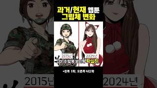 과거/현재 웹툰 그림체 변화