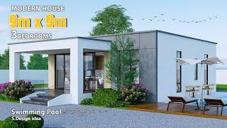 Experience the LUXURY of a 9m x 9m Modern House with Swimming Pool | 3Bedrooms