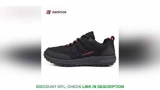 Baasploa 2023 Men's Hiking Shoes Non-slip Wear-resistant Outdoor Travel Shoes Fashion Waterproof War