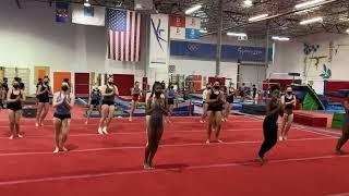 Gymcats warm up dance to  What do you mean? by Justin Bieber