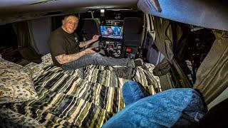 Testing A New TV In My Old Van - Solo Van Camping