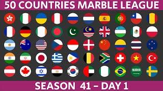 50 Countries Marble Race League Season 41 Day 1/10 Marble Race in Algodoo