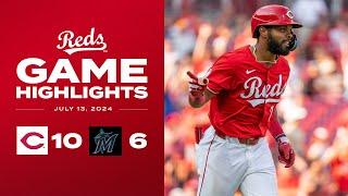 Marlins vs. Reds Game Highlights (7/13/24) | MLB Highlights