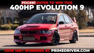 Win this 2006 Mitsubishi Evolution 9 in Vampire Red - This one is Insane! - PDG81 is here!