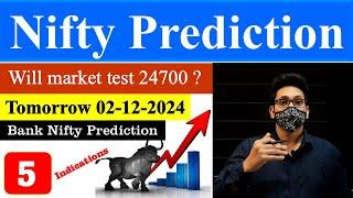 Tomorrow Market Prediction | 02-12-2024 | Bank Nifty Tomorrow Prediction | Nifty Prediction Tomorrow