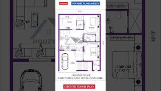 30x40 North Facing House Design 3D #houzy #homedesign #home #30x40 #30x40houseplan #houseplanning