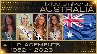 MISS UNIVERSE AUSTRALIA | EVERY PLACEMENT 1952-2023