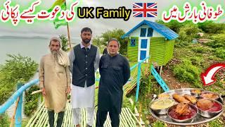 Special Dawat For UK  Family in Heavy Rain 