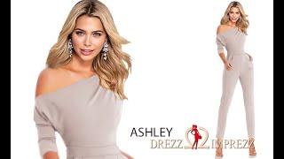 DREZZ2IMPREZZ BUSINESS JUMPSUIT - ASHLEY - Stone lang 3/4 Arm