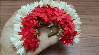 how to string sampangi flower with idly poo | easy method to make sampangi flower garland