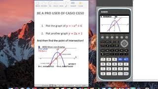 Point of Intersection on Casio CG 50