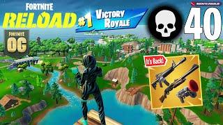 40 Elimination Solo vs Squads Win (Fortnite RELOAD)