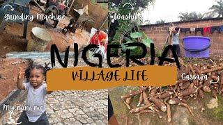 NIGERIA VILLAGE LIFE #nigerianmom #nigeria #village #cassava #imostate