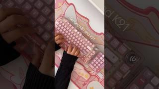 the cutest keyboard combo! Leobog K81 and Leobog K21 #pinksetup #gamergirlsetup #kawaiisetup #asmr