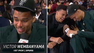 Victor Wembanyama in Tears After Being Drafted by the Spurs  | 2023 NBA Draft