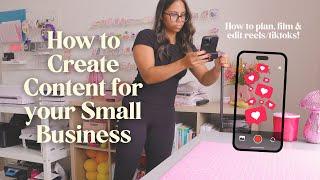 How to create short-form CONTENT for your SMALL BUSINESS + Tips to make your content STAND OUT 