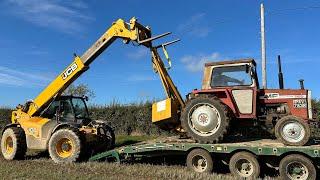 THATS NOT GOOD! Massey tractor and hedge cutter accident recovery