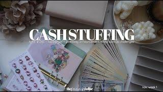 cash stuffing $1,283 | + new savings challenge + happy mail + giveaway !!!