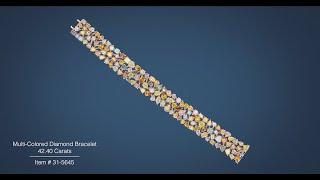 Multi-Colored Diamond Bracelet (42.40 Carats) | M.S. Rau