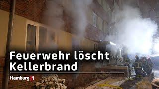 Barmbek-Nord: Feuerwehr löscht Kellerbrand im Mehrfamilienhaus