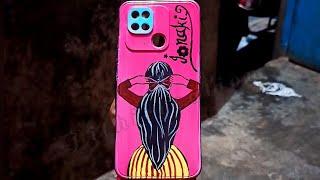 Mobile Cover Painting।। Tithi's Creation।। Mobile Cover Design  #painting #mobilecoverpainting