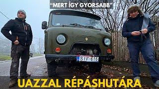 UAZ 452-vel RÉPÁSHUTÁRA , MERT ÍGY GYORSABB !? hóban, földúton MOTORÉRT mentünk LACKÓVAL