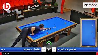 MURAT TÜZÜL vs KUBİLAY ŞAHİN | TÜRKİYE 3 Cushion Billiards Championship Stage 1 -A- 202 ANKARA