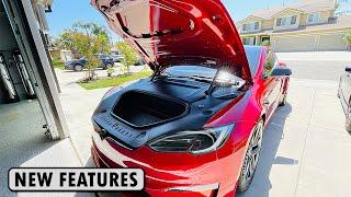 New Tesla Model S with Upgraded Features - Power Frunk with First Ever Foot Sensor Installed