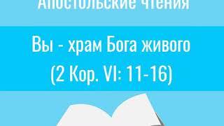 Апостольские чтения. Вы - храм Бога живого. Комментирует епископ Феоктист (Игумнов)