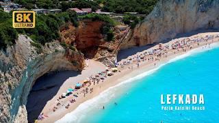 Porto Katsiki Beach Lefkada, Greece | 8K Drone Footage