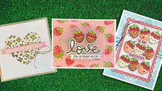 Intro to Sweet Strawberry, Strawberry Fields Background Stencils & Henry's Build-A-Sentiment: Love