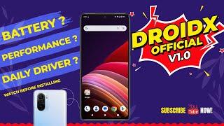 Official initial DroidX UI v1.0 OFFICIAL Android 13 For Mi 11x Poco F3 Redmi K40 