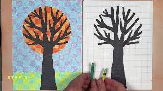 How to Draw a Fall Grid Tree