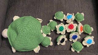 Turtle memory game, a new hook and a bunny   #amigurumiaddict #crochet