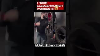 INSANE WORK ETHIC! ARTUR BETERBIEV DOES A 1 HR SLEDGEHAMMER WORKOUT