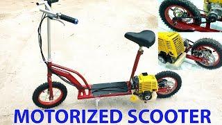 Build a Motorized Scooter at home - Using 4-stroke Engine - Tutorial