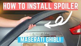 How to Install Carbon Fiber Lip Spoiler (Maserati - OE Style)