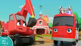 Fire Truck Emergency - Construction Cartoons for Kids | Digley and Dazey
