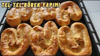 BÖREK HAMURU TARİFİYLE  DİLEDİĞİNİZ BÖREĞİ HAZIRLAYIN  AÇIMI KOLAY TEL TEL BÖREK YAPIMI ️ #bored