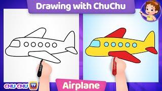 How to Draw an Airplane? - More Drawings with ChuChu - ChuChu TV Drawing Lessons for Kids