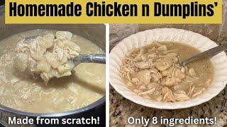 Homemade Chicken and Dumplings | EASY OLD FASHIONED RECIPE | ONLY 8 INGREDIENTS! #simplerecipe