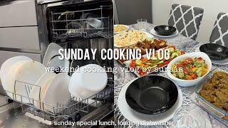 Vlog 6|| Sunday Cooking Vlog by Suraia| weekend special lunch preparing, loading dishwasher||