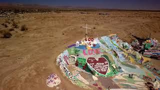 Salvation Mountain California Salton Sea Aerial Footage DJI Mavic