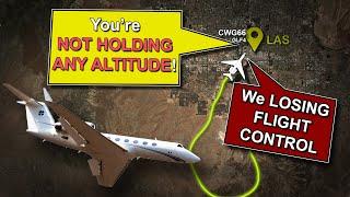 Airplane CAN'T MAINTAIN altitude. Flight Control PROBLEMS during climb. REAL ATC