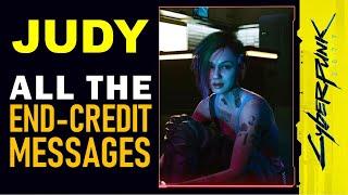 Judy: All End-Credit Messages | Cyberpunk 2077 (Ending Voice Messages & Reactions from Judy Alvarez)