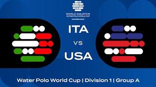 LIVE | Italy vs USA | Water Polo World Cup 2023 | Group A