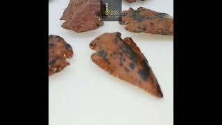 Natural Mahogany Obsidian Arrowhead Carved Gemstone, Loose Gemstone lot