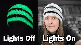 Easy Crochet Beanie For Beginners | Lion Brand DIY Glow Yarn | Crochet Hats