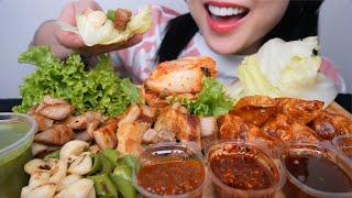 KOREAN BBQ WRAP (ASMR EATING SOUNDS) NO TALKING | SAS-ASMR