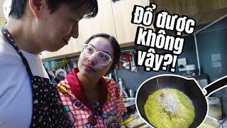 CHỒNG HÀN TẬP ĐỔ BÁNH XÈO MÀ NHƯ BÁNH TRÁNG NƯỚNG  | Cả nhà mukbang